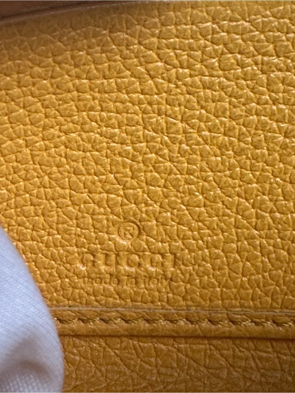 Gucci Yellow Embossed Logo Pebbled Leather Zip Around Wallet w/ Box and Dusty ⭐